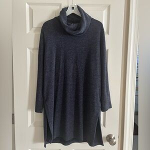 Clara Sun Woo cowl neck knee length Tunic, Blue, Size L, Very Good condition.